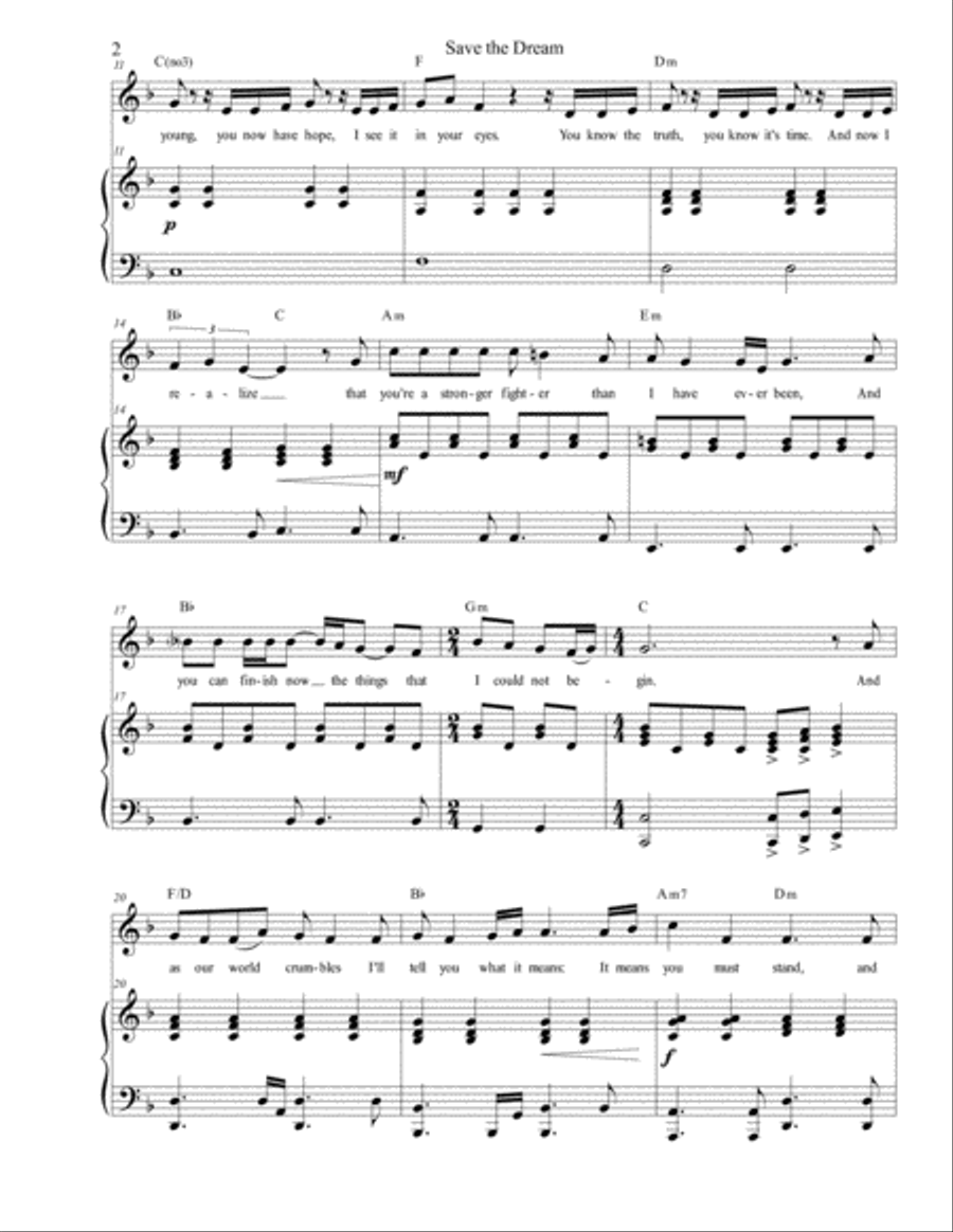 Save the Dream - from Rogue One: A Star Wars Musical Voice scores gallery preview page 2