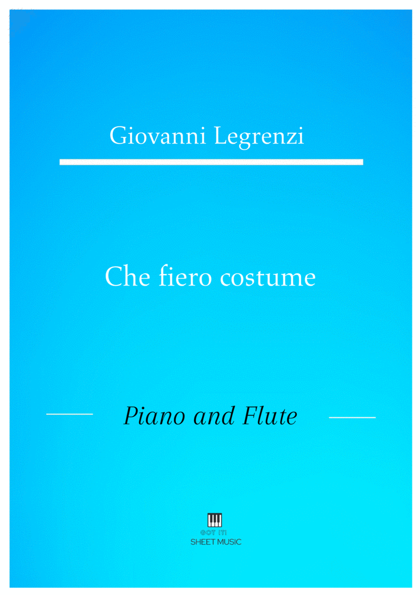 Legrenzi - Che fiero costume (Piano and Flute) image number null