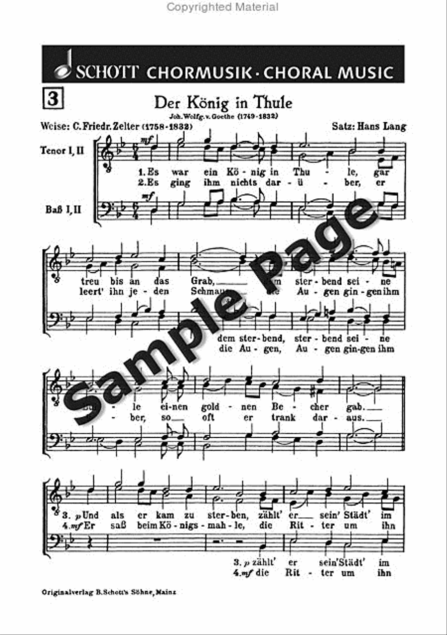 Lang H Koenig In Thule Men's Choir scores gallery preview page 2