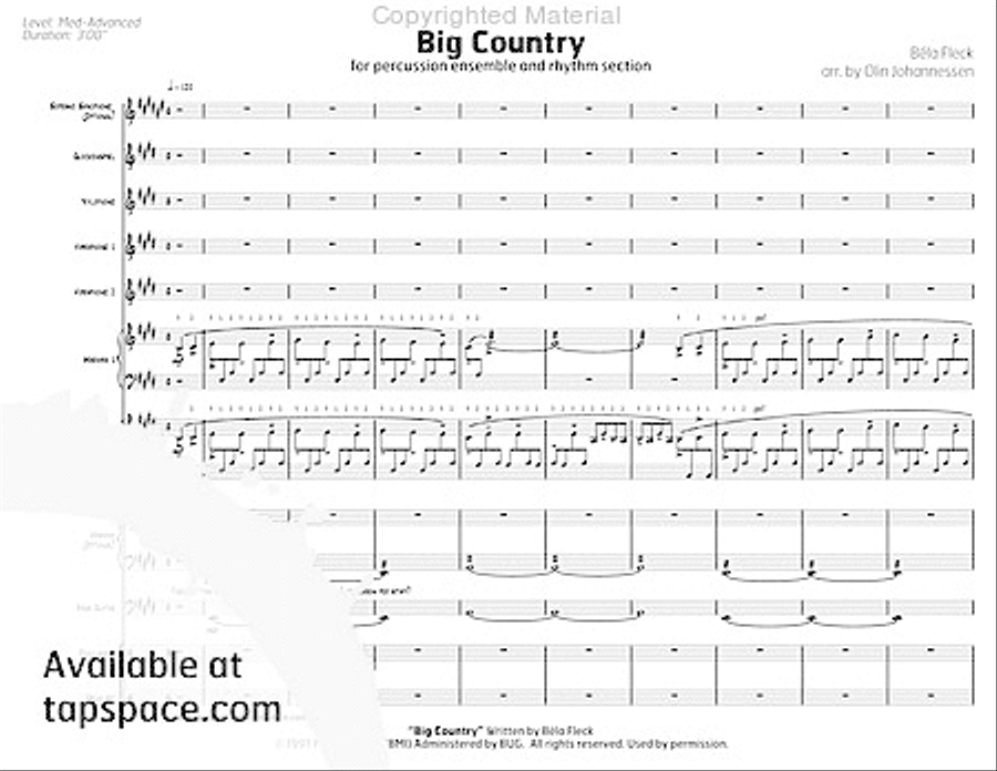 Big Country Percussion Ensemble scores gallery preview page 6