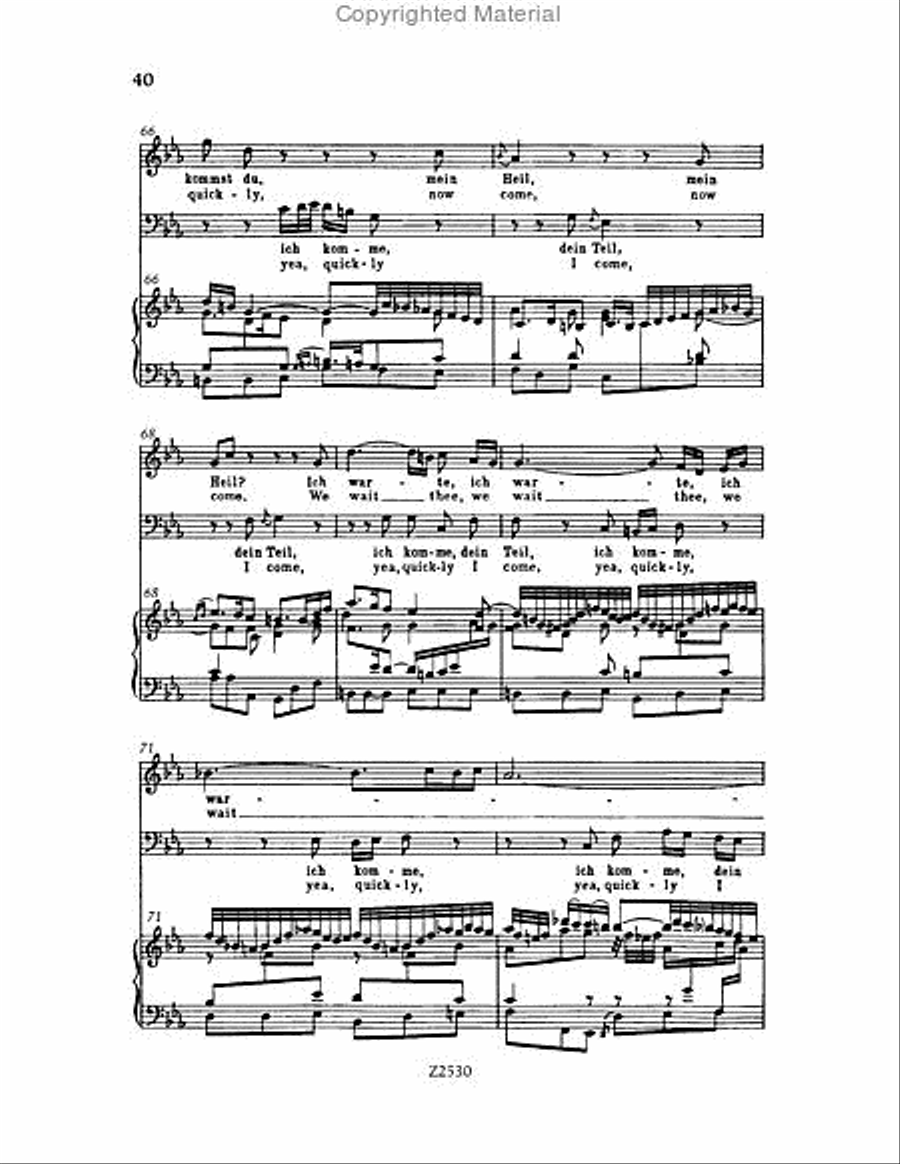 Wachet auf, ruft uns die Stimme, BWV 140 Choir scores gallery preview page 40