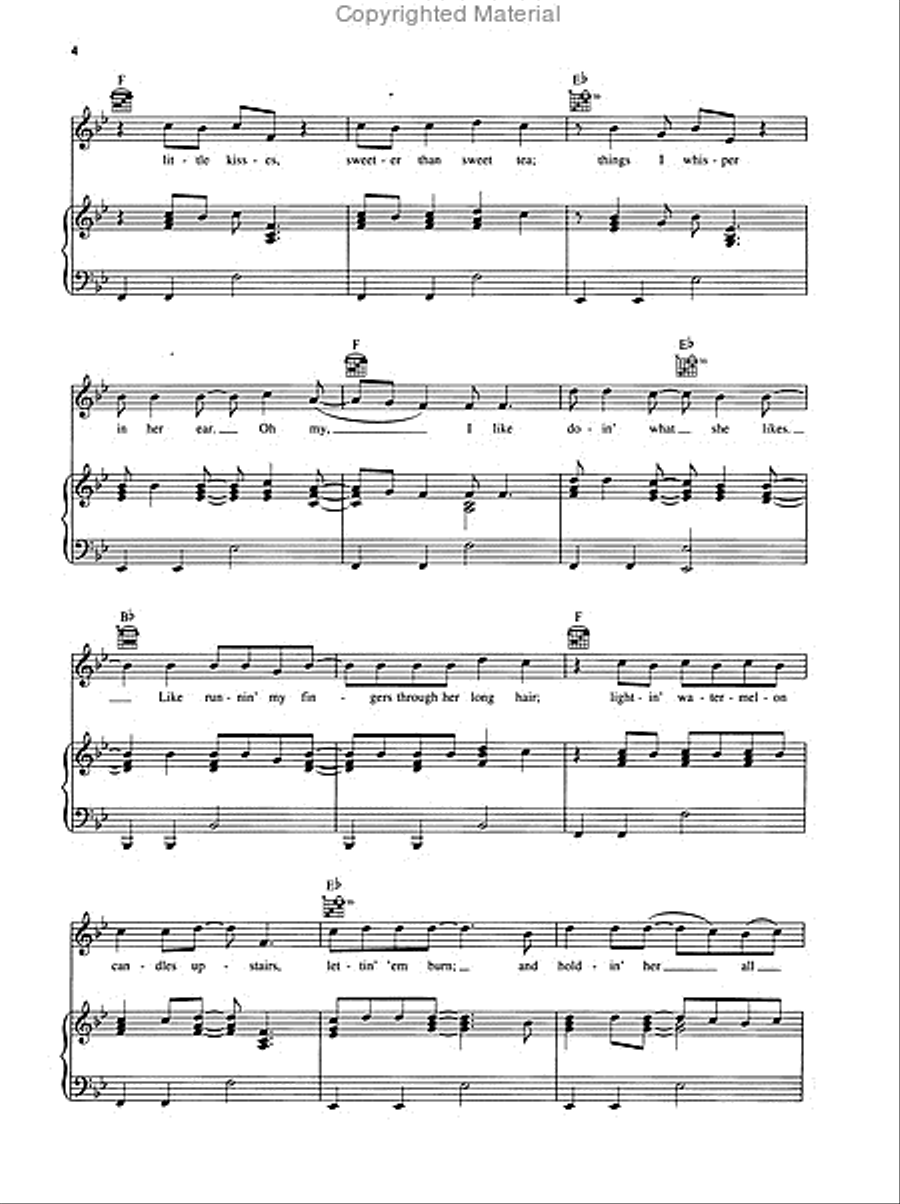 Doin' What She Likes Piano, Vocal, Guitar scores gallery preview page 4