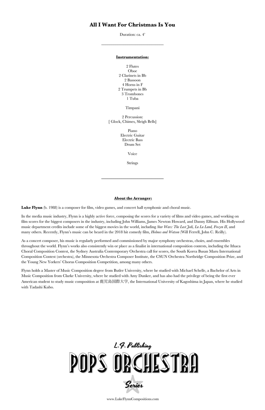 All I Want For Christmas Is You Full Orchestra scores gallery preview page 2