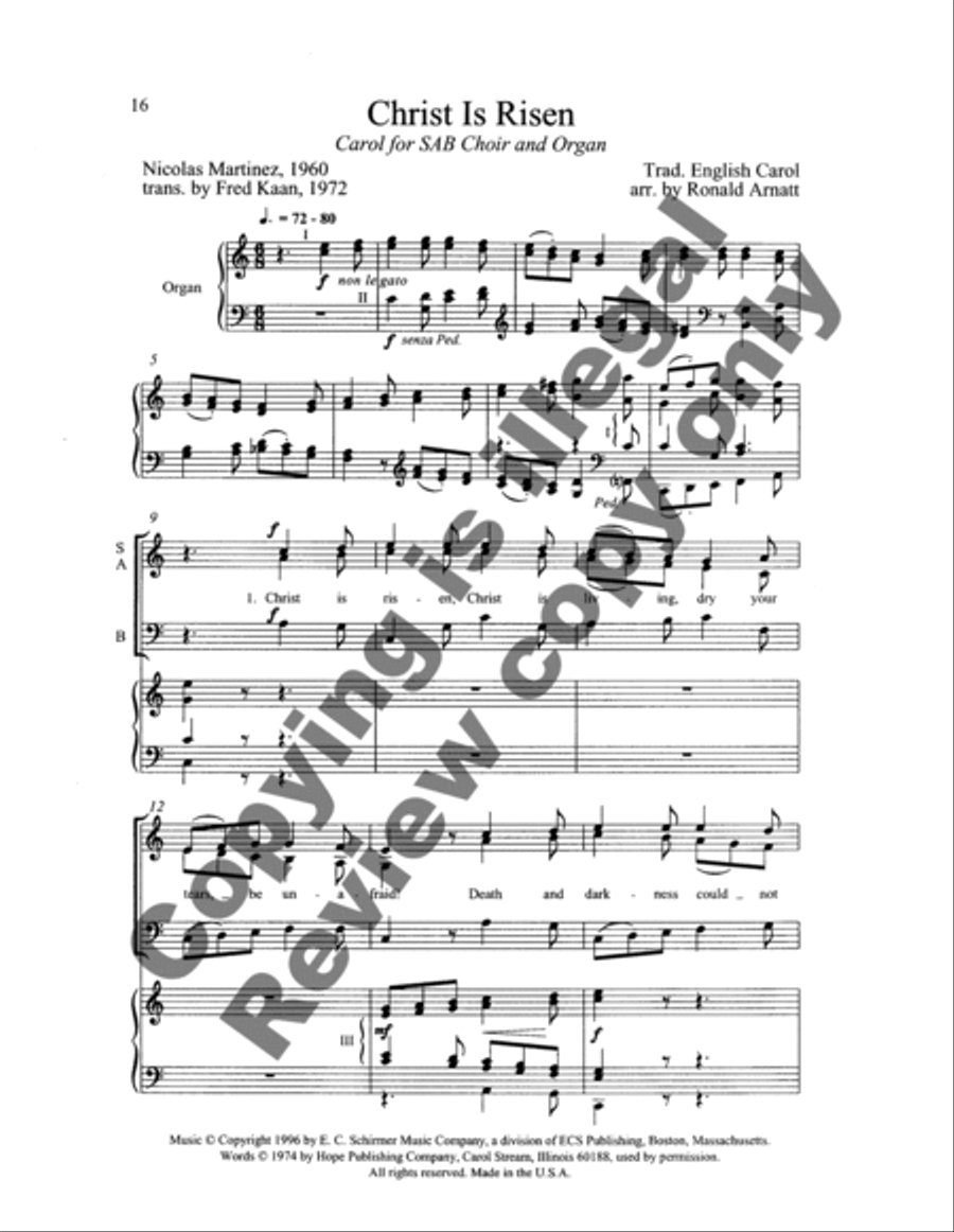 Somerset Anthem Books, Volume II (Easter) 3-Part scores gallery preview page 10