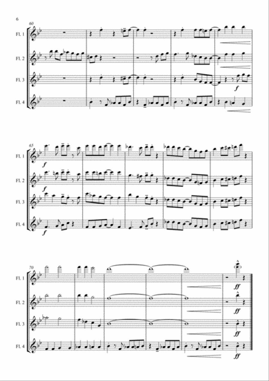 Hip 2 Dat! - for Flute Quartet Flute Quartet scores gallery preview page 6