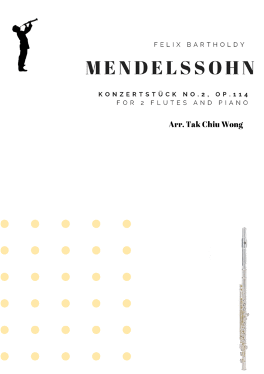 Konzertstück No.2, Op.114 arranged for 2 flutes and piano Flute Duet scores gallery preview page 1