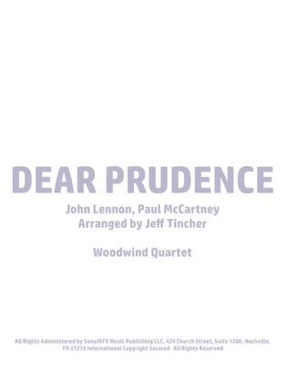 Book cover for Dear Prudence