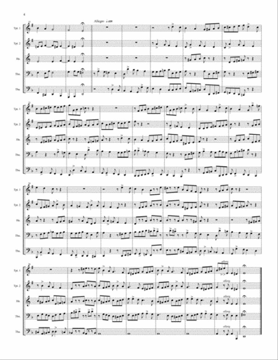 Essential Bach for Easter Brass Ensemble scores gallery preview page 5