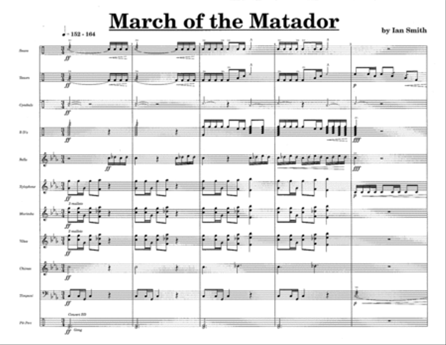 March of the Matador w/Tutor Tracks Percussion Ensemble scores gallery preview page 3