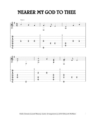 Nearer My God to Thee (For Fingerstyle Guitar Tuned CGDGAD)