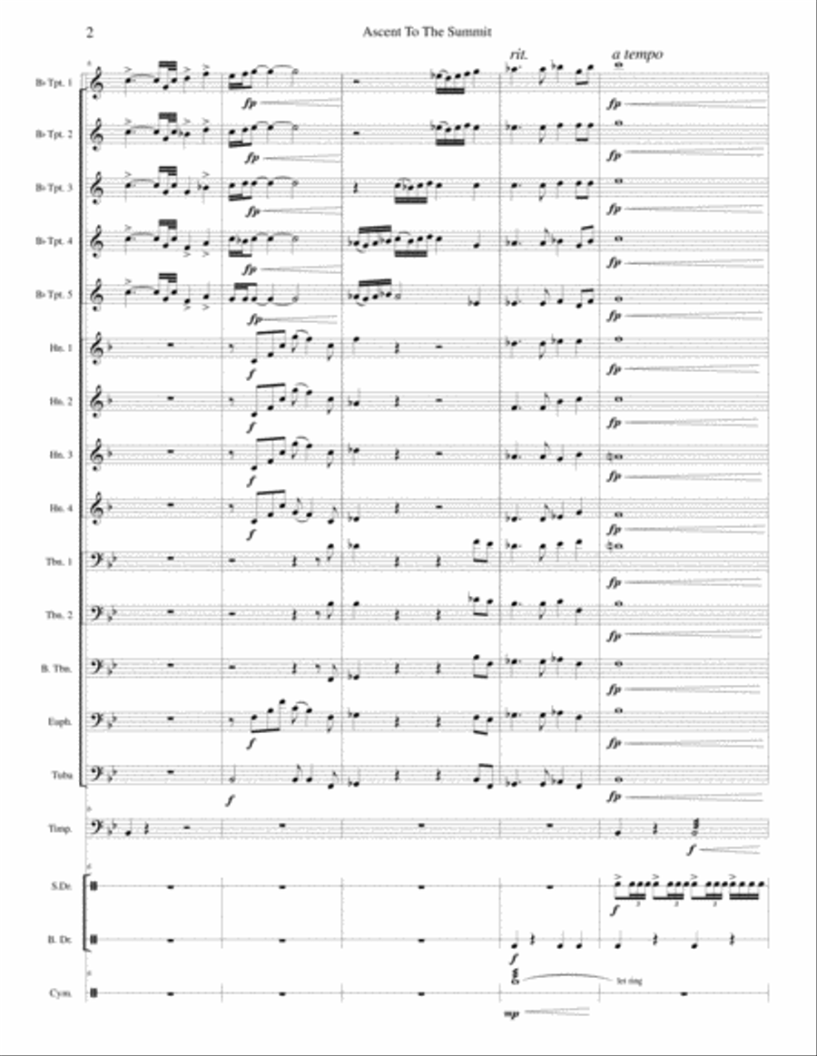 Ascent to the Summit Brass Ensemble scores gallery preview page 3