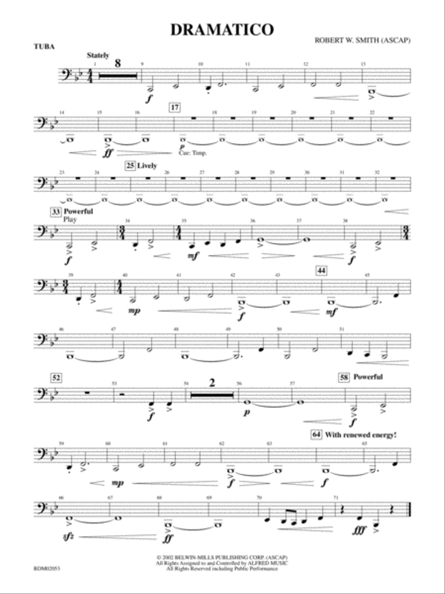 Dramatico: Tuba Concert Band scores gallery preview page 1