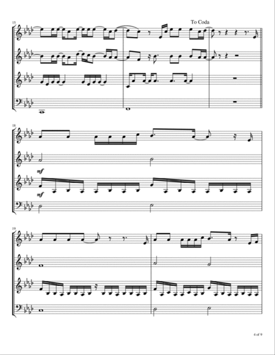 Sparrows Woodwind Quartet scores gallery preview page 5