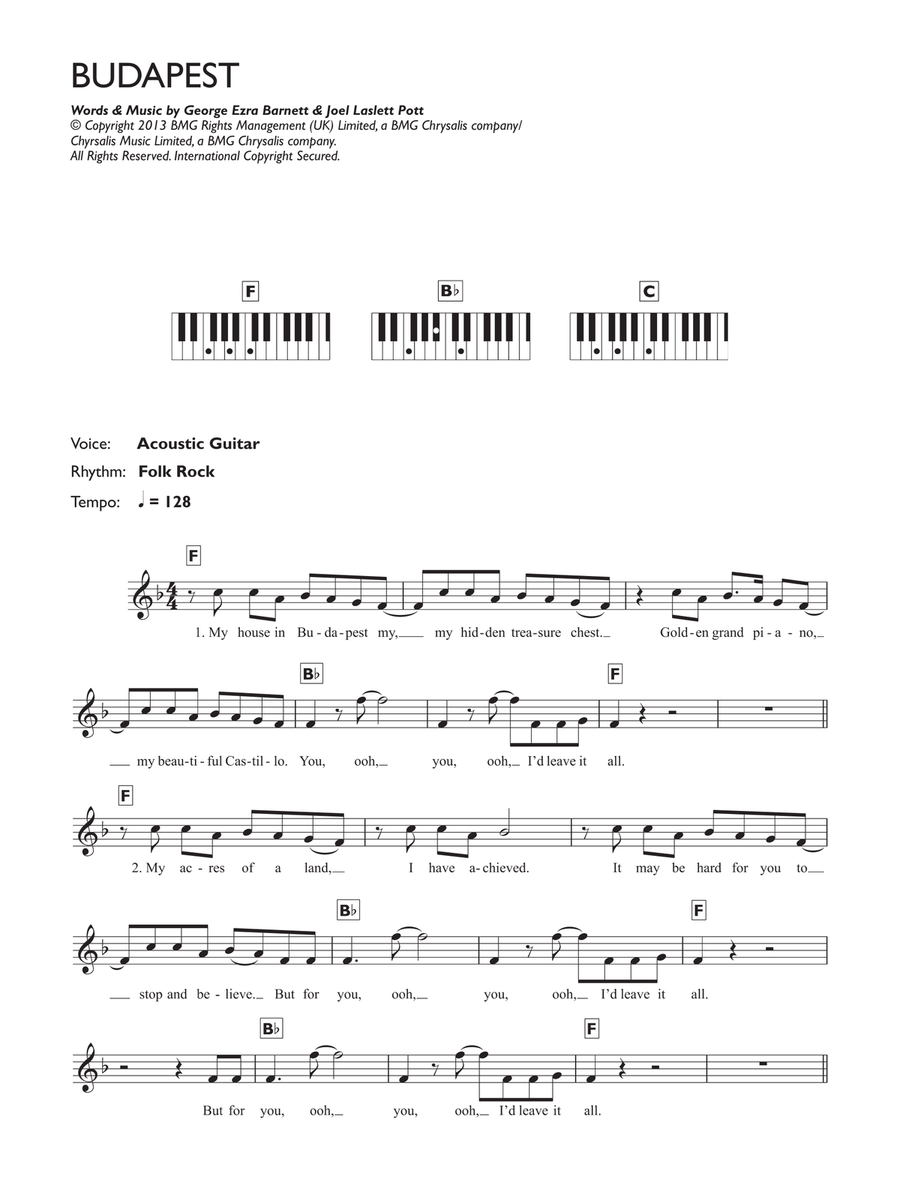 Budapest Piano scores gallery preview page 1