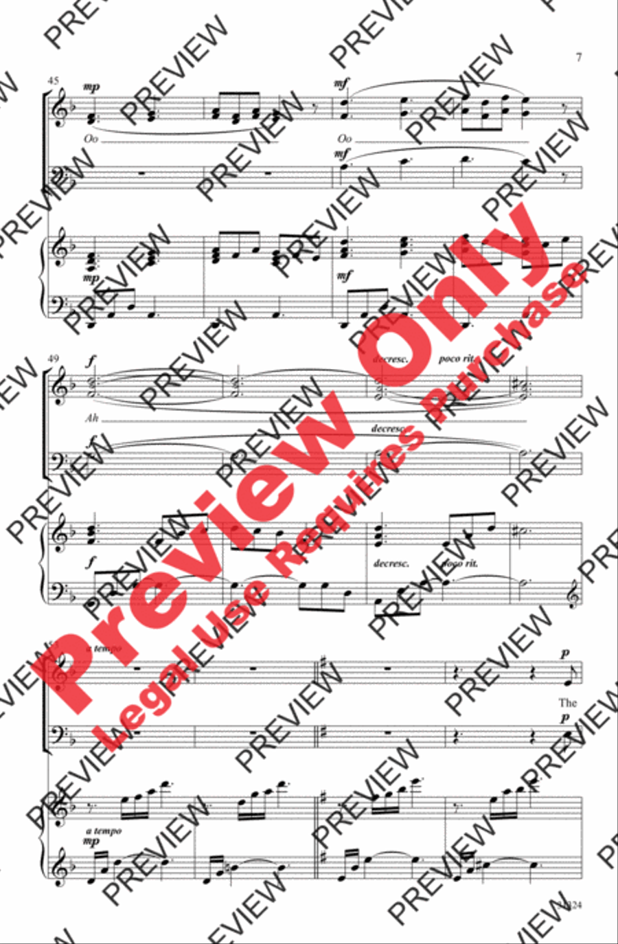 The Tide Rises, the Tide Falls 3-Part scores gallery preview page 7