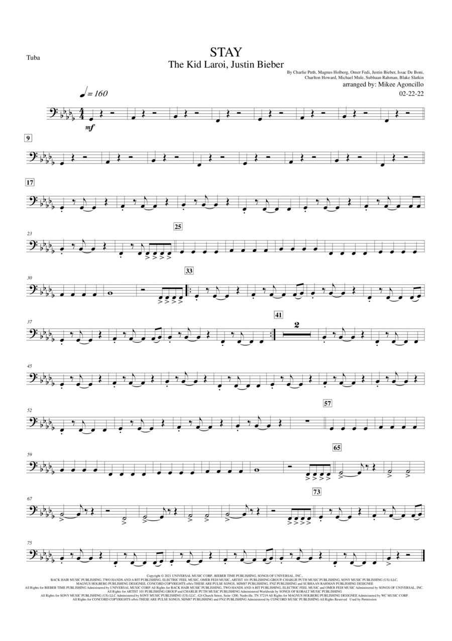 Stay Tuba scores gallery preview page 1