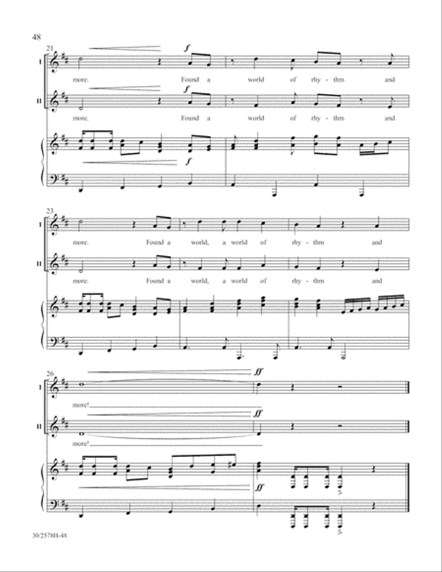 The World of Rhythm Unison Choir scores gallery preview page 49