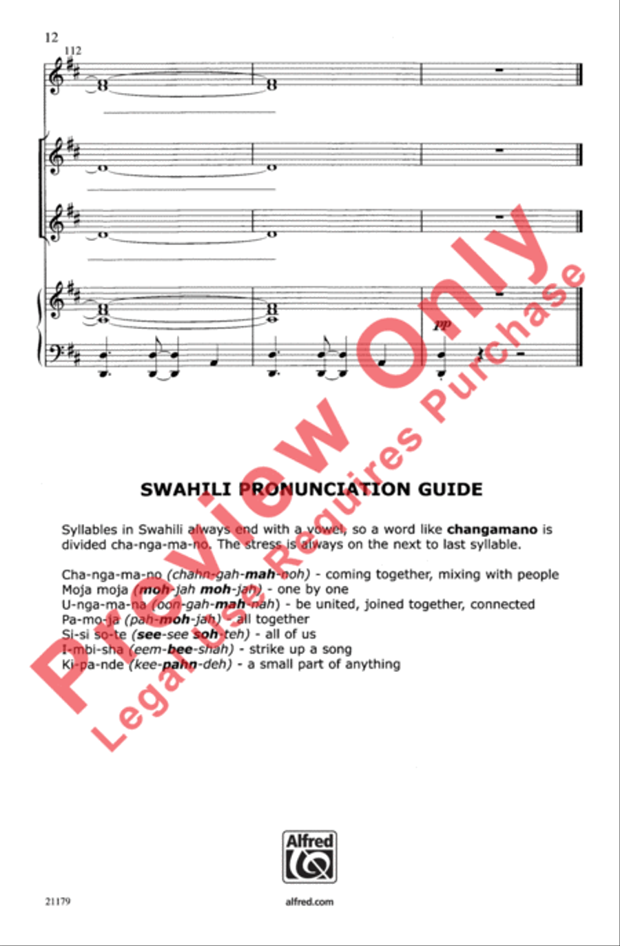 Changamano Changamano 2-Part scores gallery preview page 12
