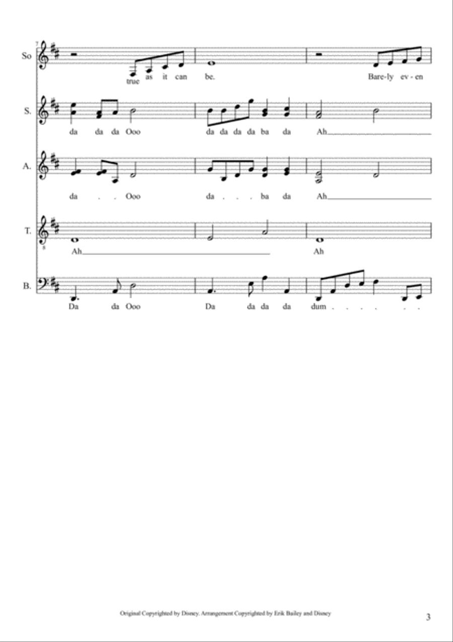 Beauty And The Beast 4-Part scores gallery preview page 3
