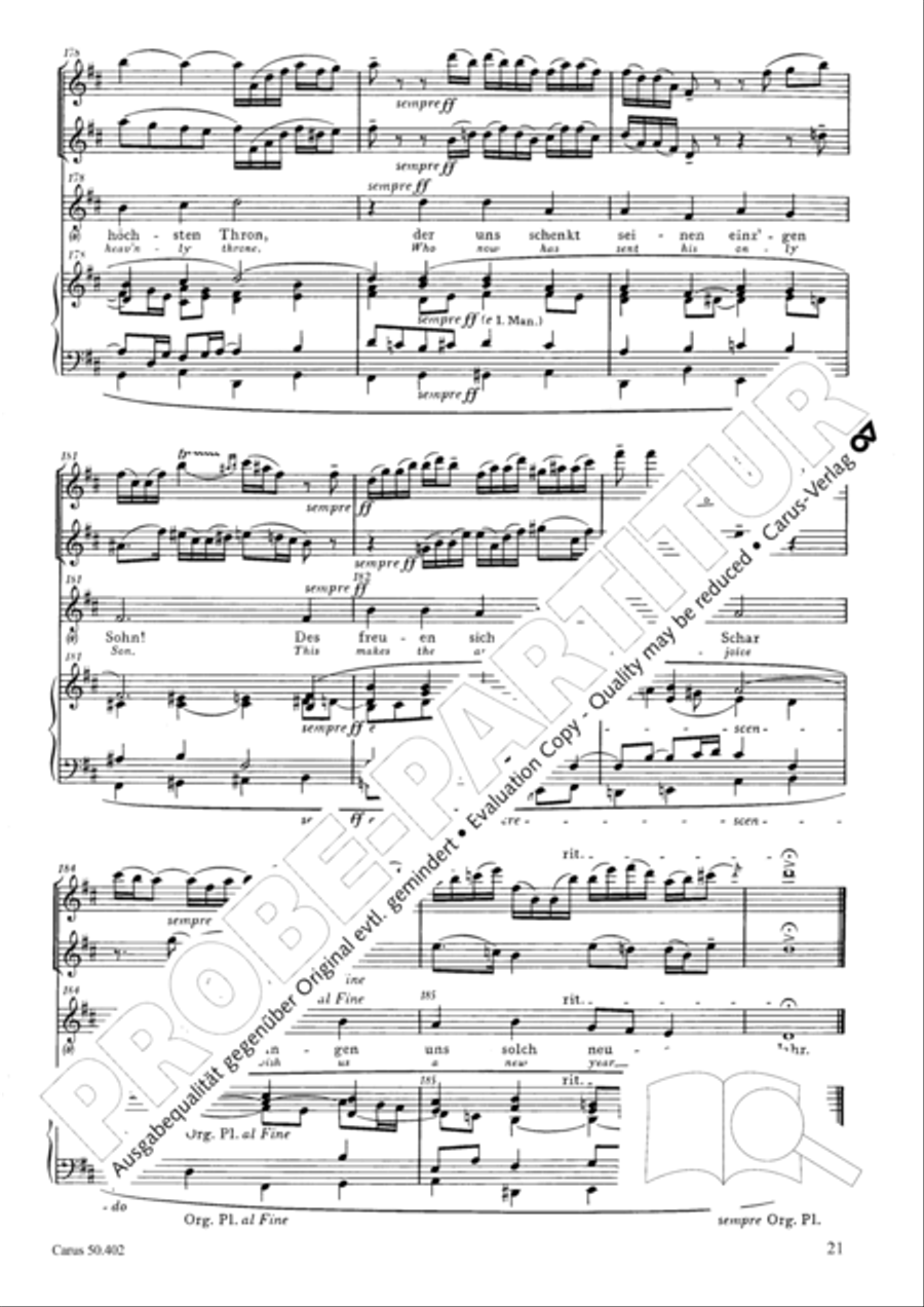 From heav'n above to earth I come (Vom Himmel hoch, da komm ich her) SSAA scores gallery preview page 24
