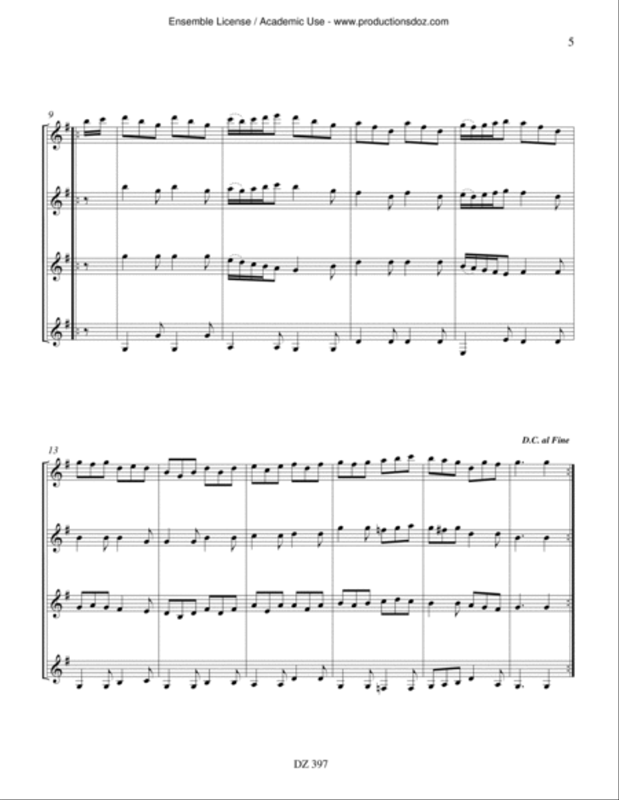8 pièces sans titre Guitar Ensemble scores gallery preview page 5