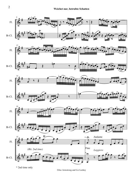 Weichet nur, betrubte Schatten (Depart now, sad Shadows) from Cantata BWV 202