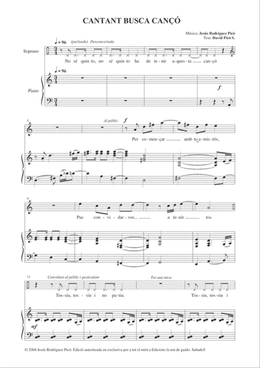 Cantant busca cançó Soprano Voice scores gallery preview page 6