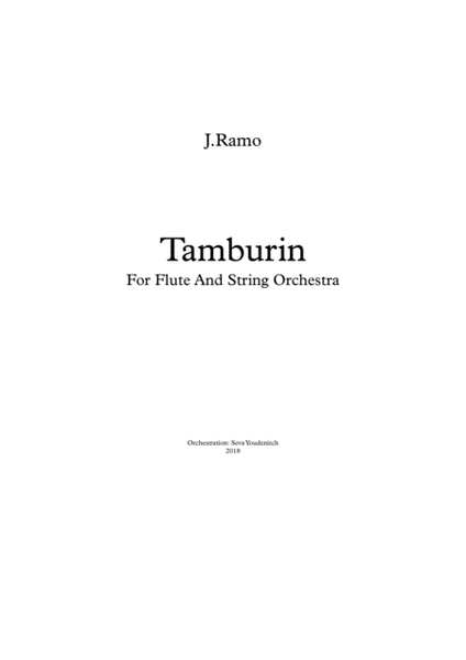 J.Rameau "Tambourine" For Flute and string orchestra image number null