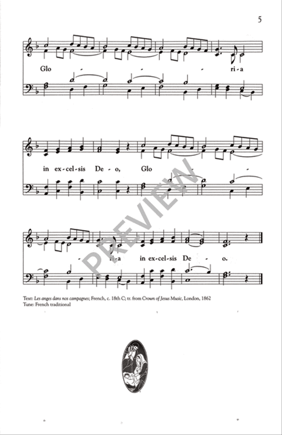 A Cappella Carols for Sidewalk Carolers 4-Part scores gallery preview page 6