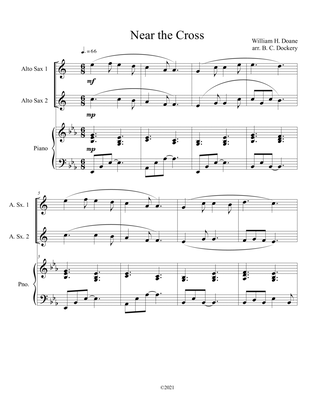 Near the Cross (alto sax duet) with optional piano accompaniment