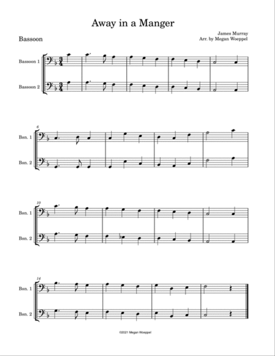 Easy Holiday Duets - Bassoon Easy Holiday Duets - Bassoon Woodwind Duet scores gallery preview page 4