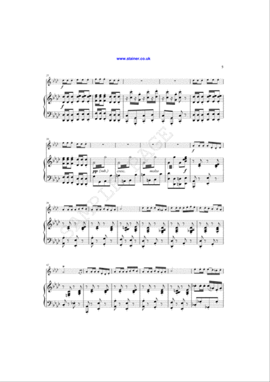 <br>Sheet music extract
