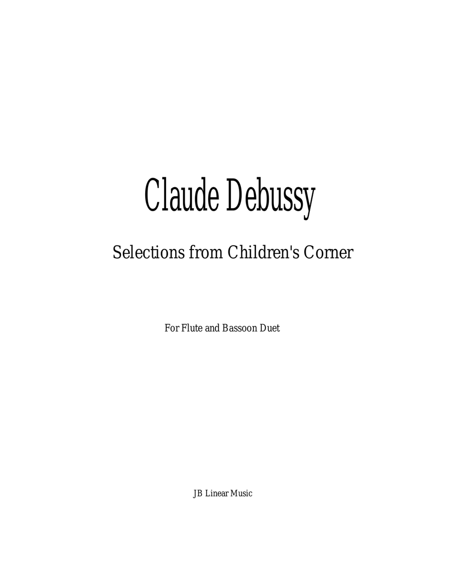 Debussy Children's Corner for flute and bassoon duet Woodwind Duet scores gallery preview page 1
