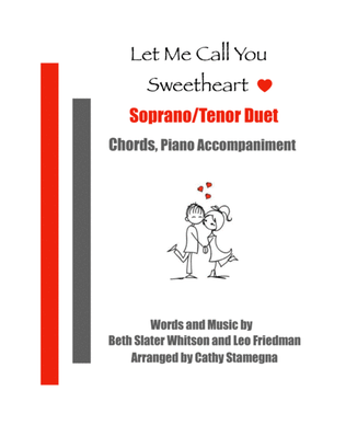 Book cover for Let Me Call You Sweetheart (Soprano/Tenor Duet, Chords, Piano Accompaniment)