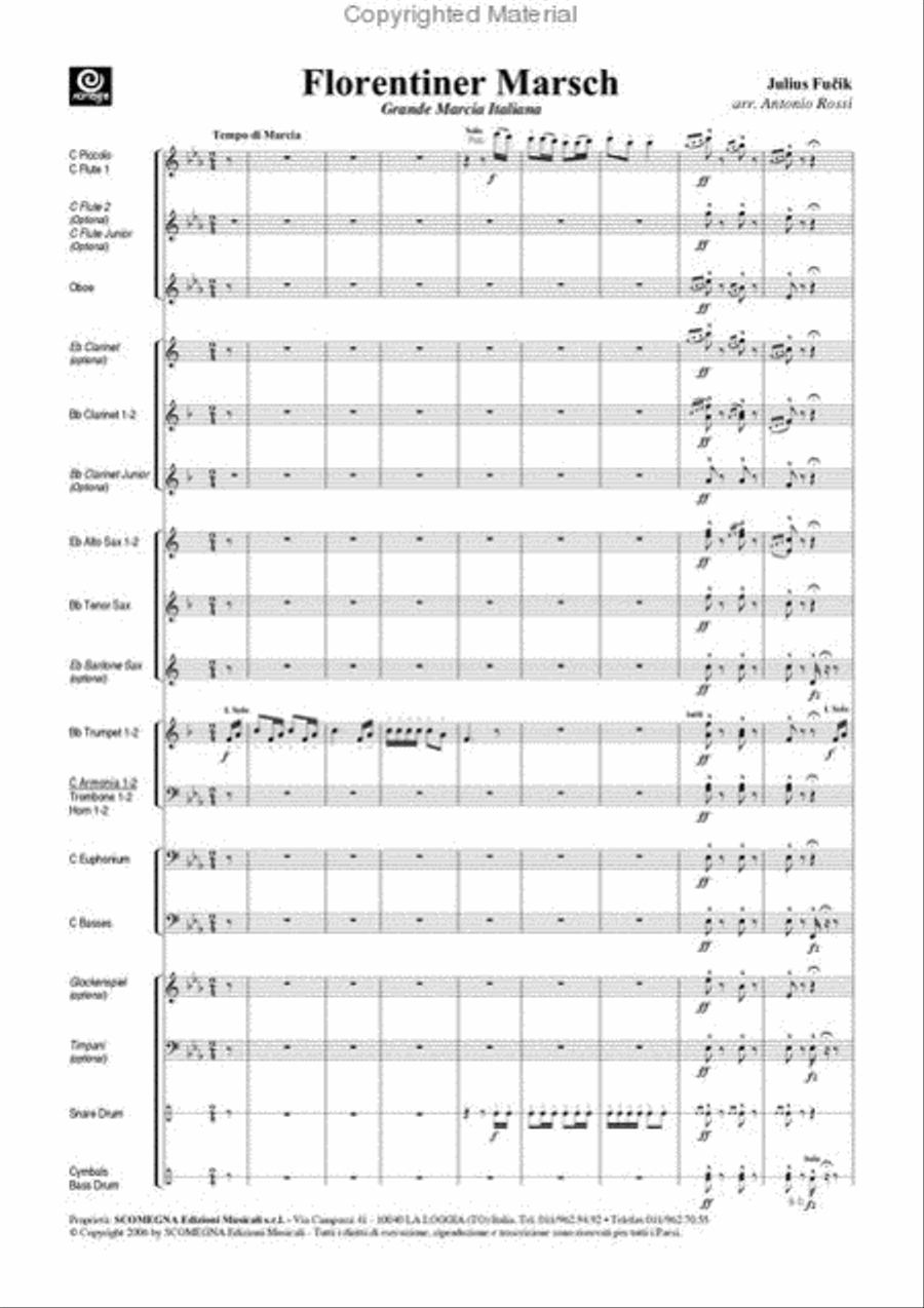 Florentiner March Concert Band scores gallery preview page 3