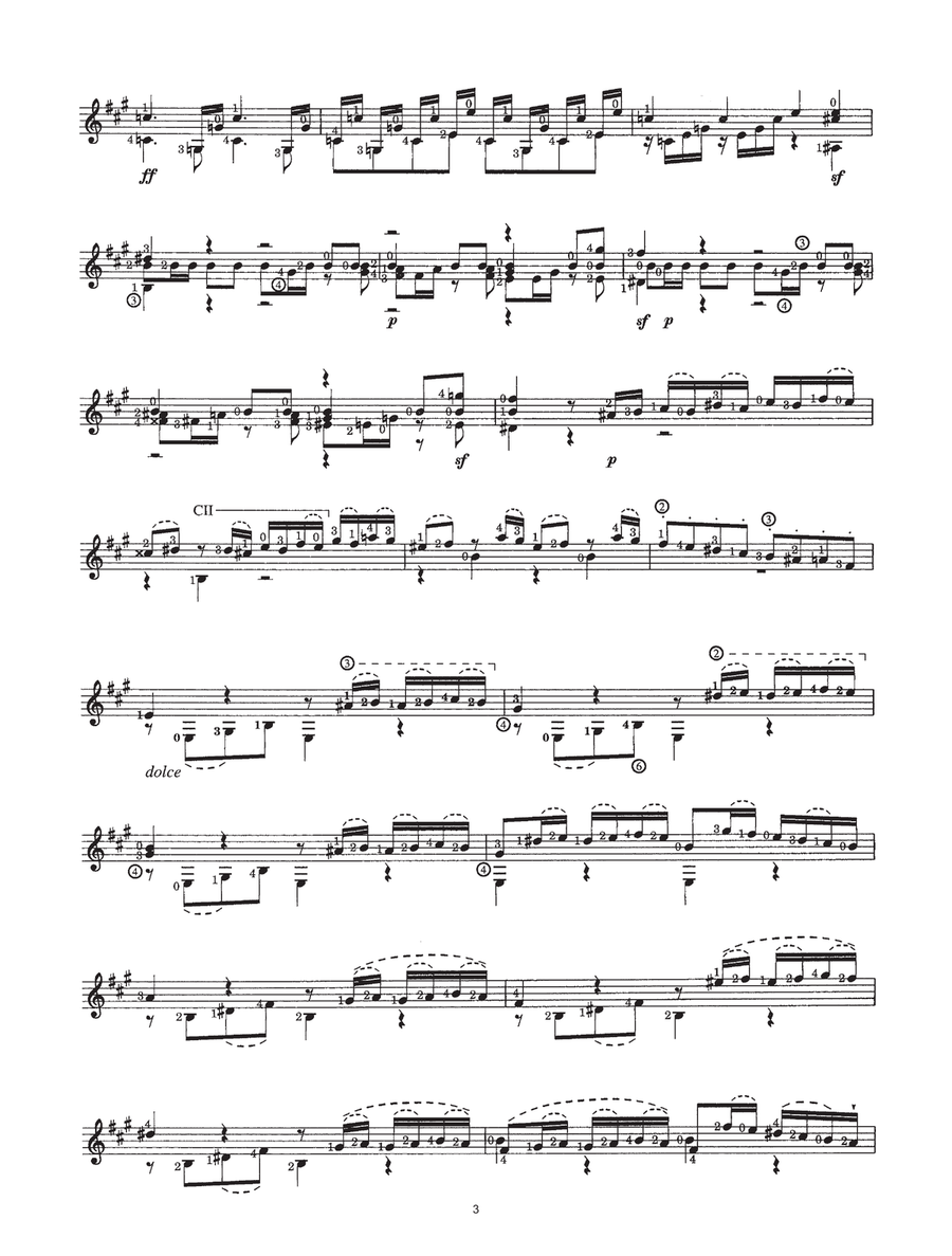 Grande Overture Op. 61 Acoustic Guitar scores gallery preview page 3