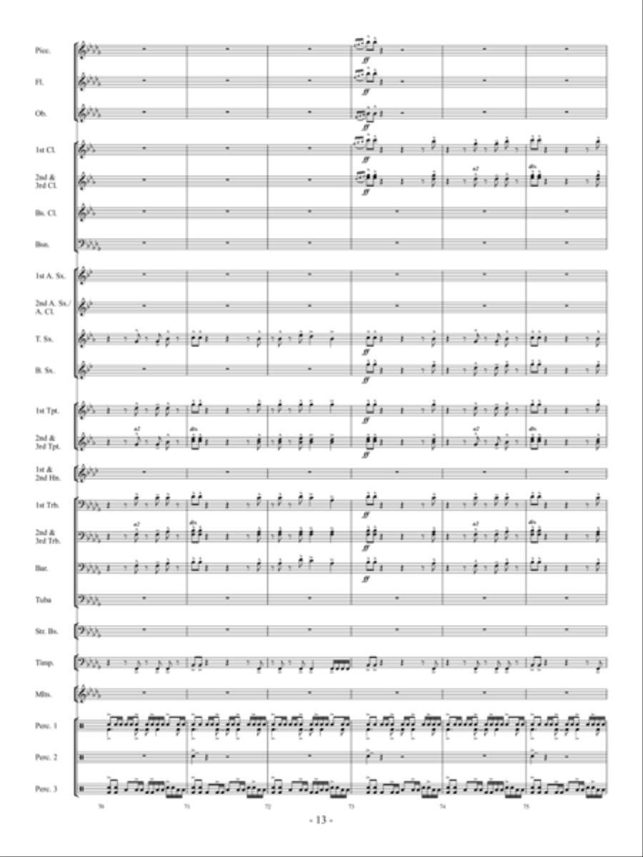 Legend of the Ancient Hero Concert Band scores gallery preview page 12