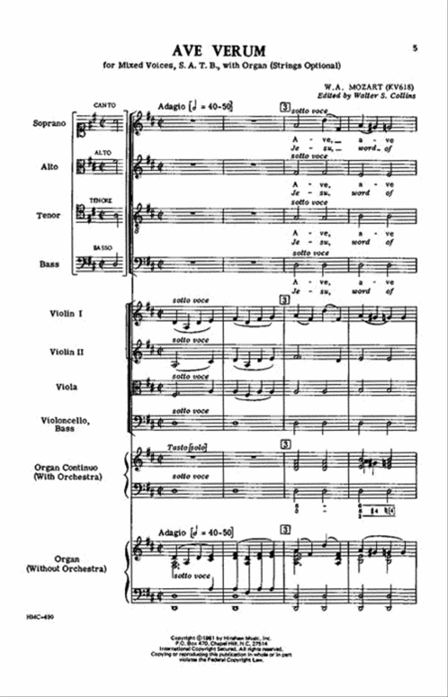 Ave Verum Ave Verum 4-Part scores gallery preview page 2