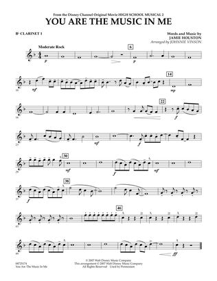 Book cover for You Are The Music In Me (from High School Musical 2) - Bb Clarinet 1