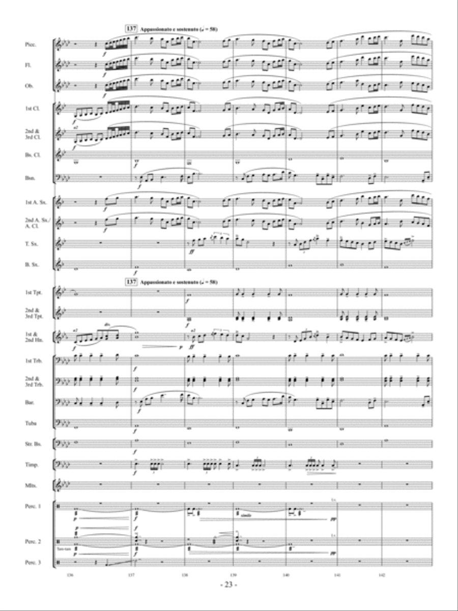 Legend of the Ancient Hero Concert Band scores gallery preview page 22