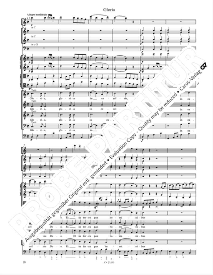 Creation Mass in A-major after Joseph Haydn (Schopfungsmesse in A nach Joseph Haydn) 4-Part scores gallery preview page 19