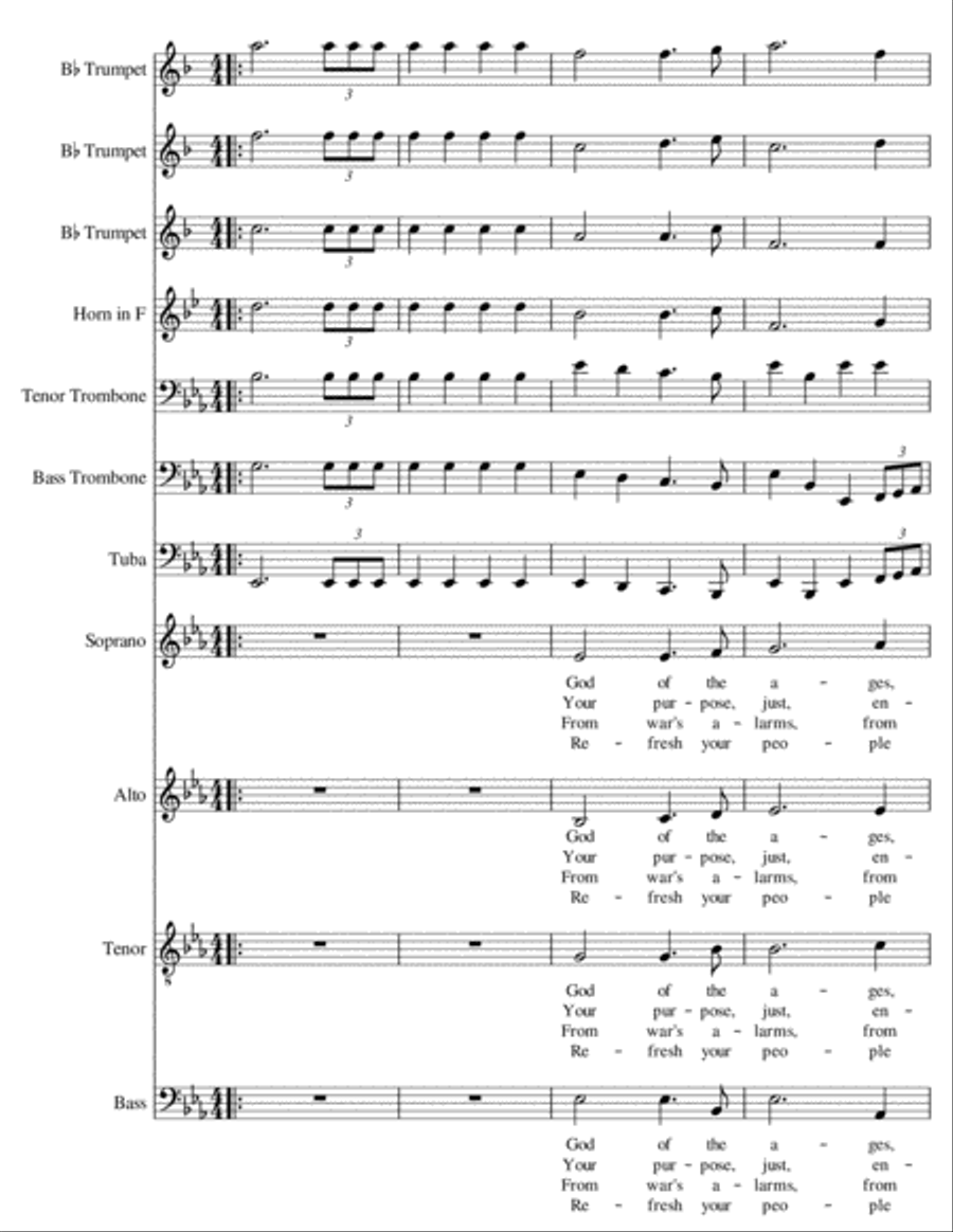 God of The Ages 4-Part scores gallery preview page 2