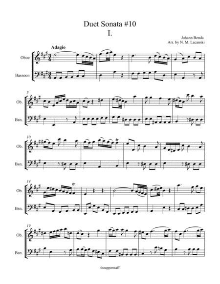 Duet Sonata #10 Movement 1 Adagio