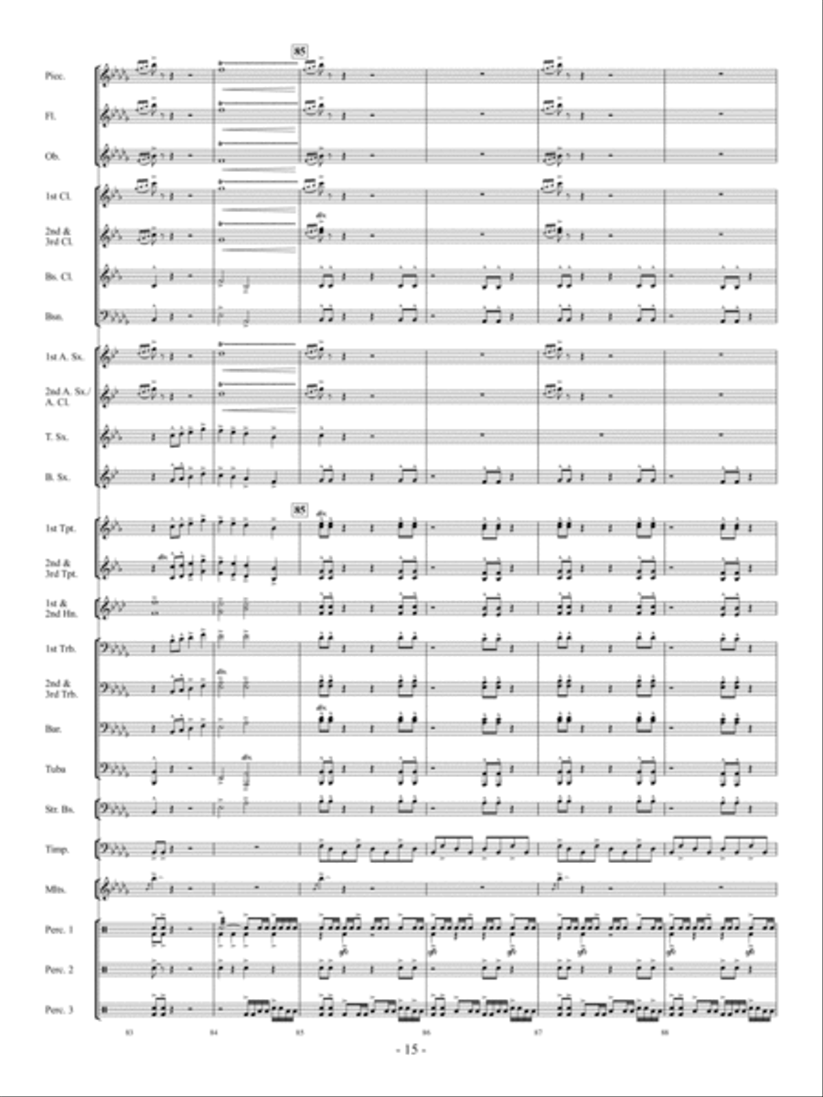 Legend of the Ancient Hero Concert Band scores gallery preview page 14