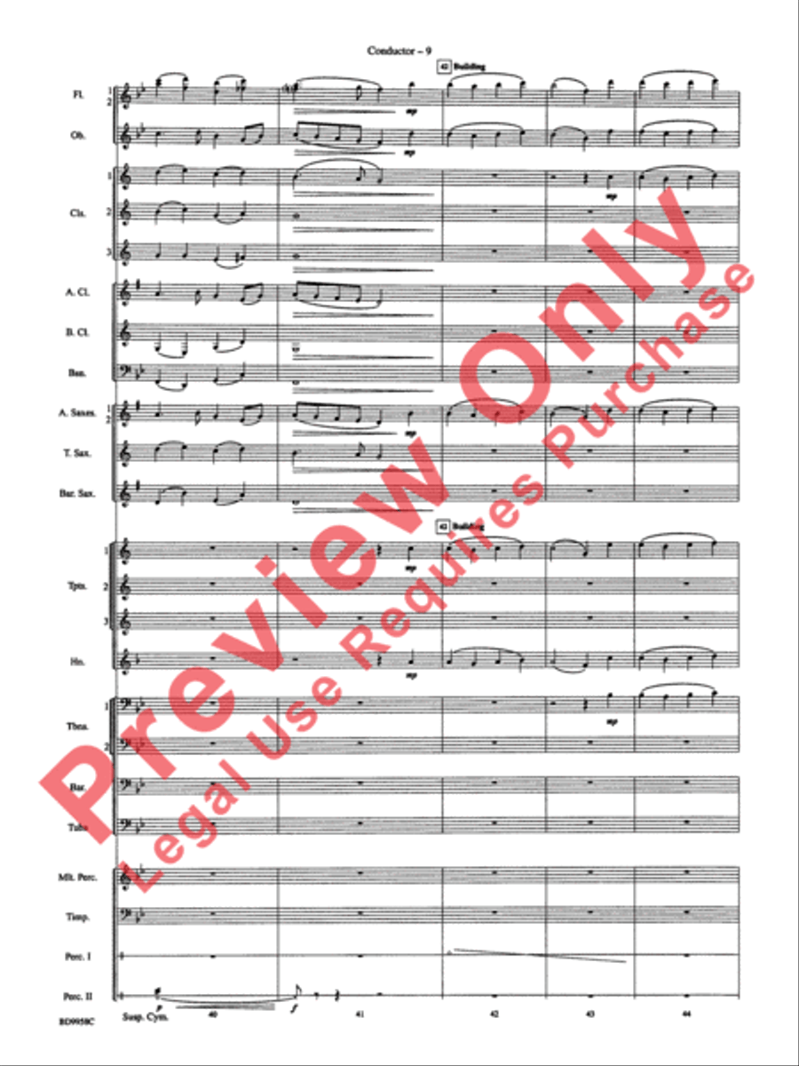 Fanfare and Processional on an Old English Carol Concert Band scores gallery preview page 11