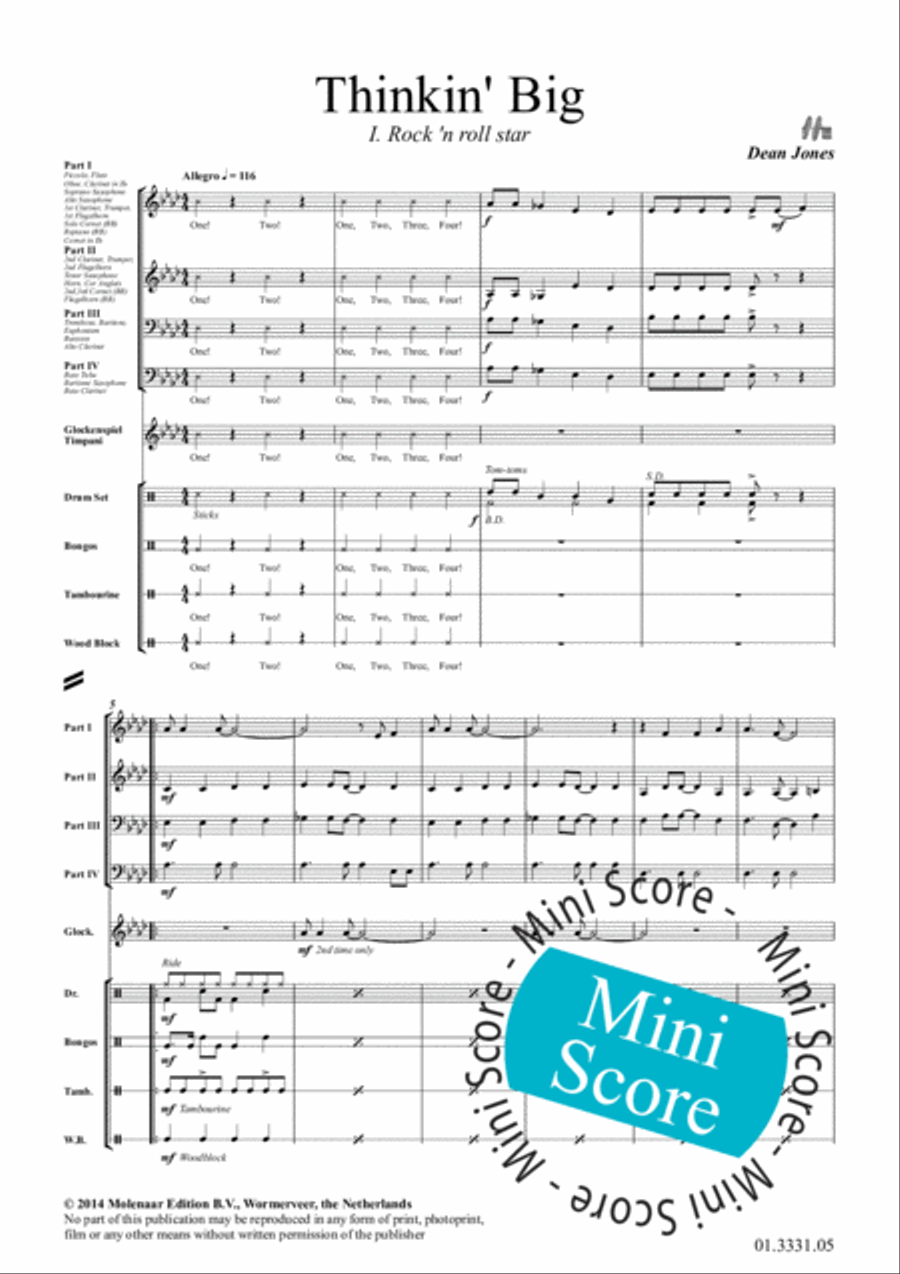 Thinkin' Big Thinkin' Big Concert Band scores gallery preview page 5