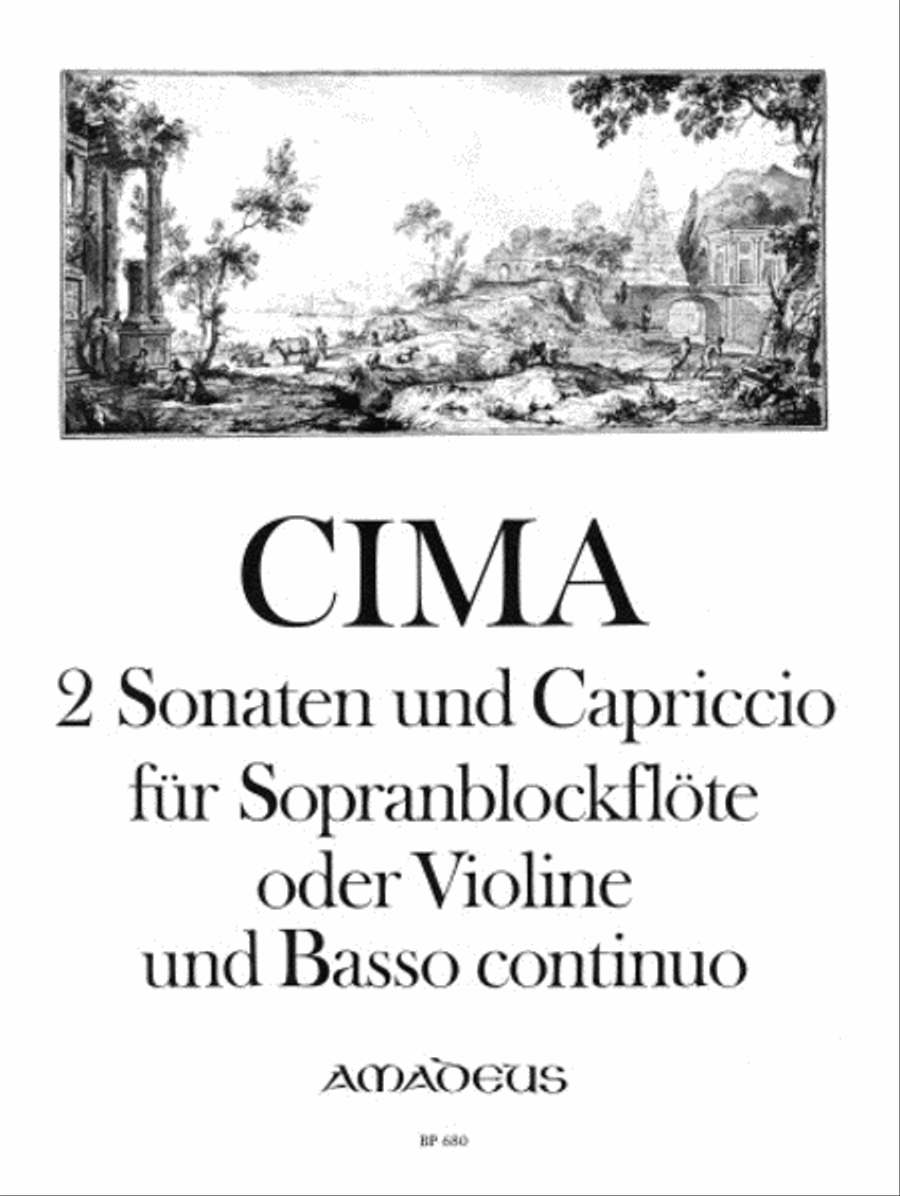2 Sonatas & Capriccio Soprano Recorder scores gallery preview page 1