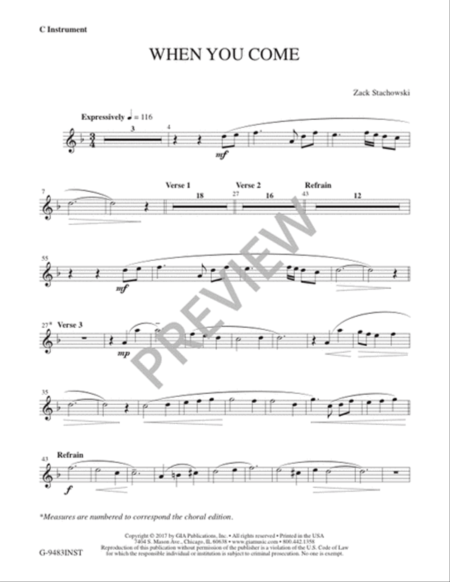 When You Come - Instrument edition Bassoon scores gallery preview page 2