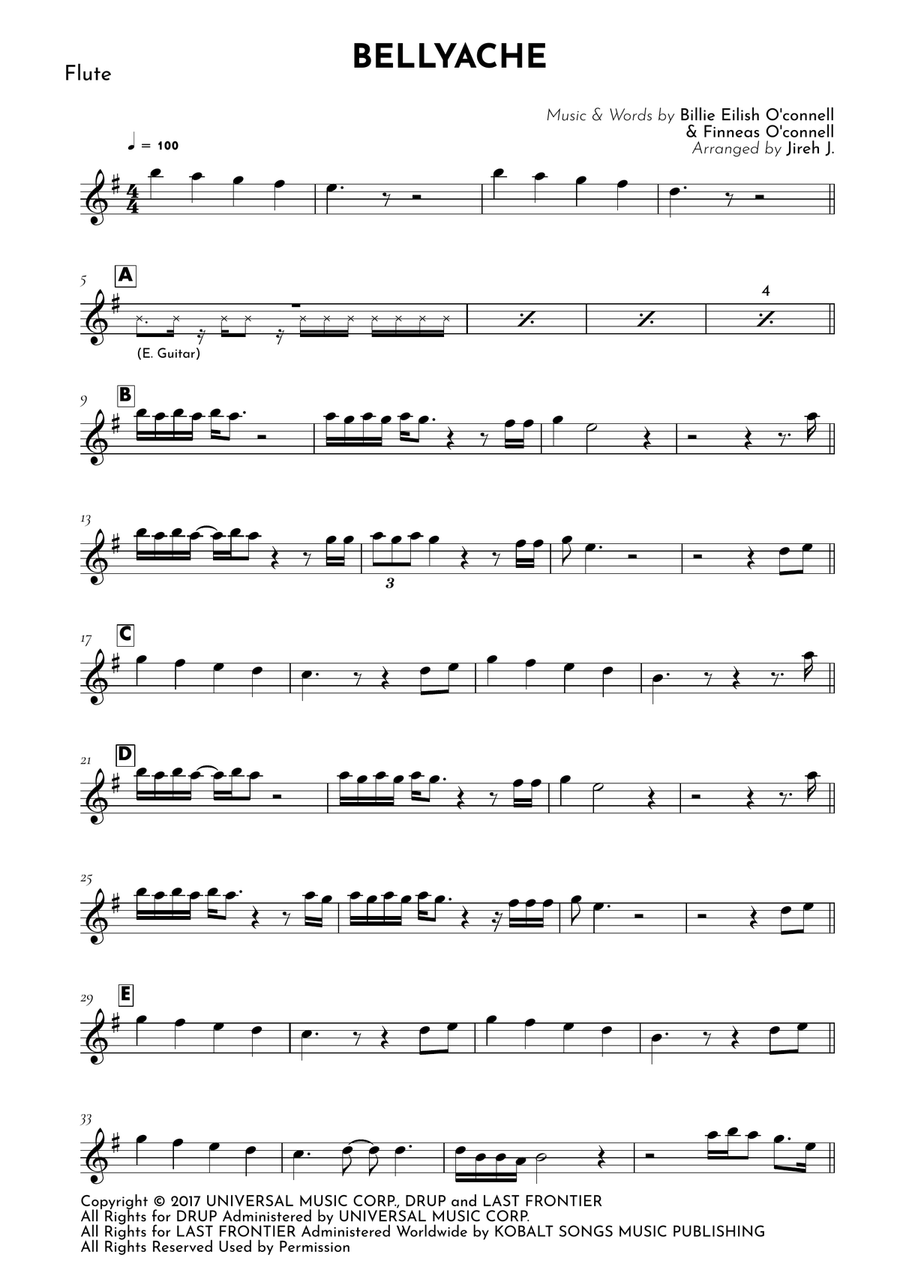 Bellyache Bellyache Flute Solo scores gallery preview page 2