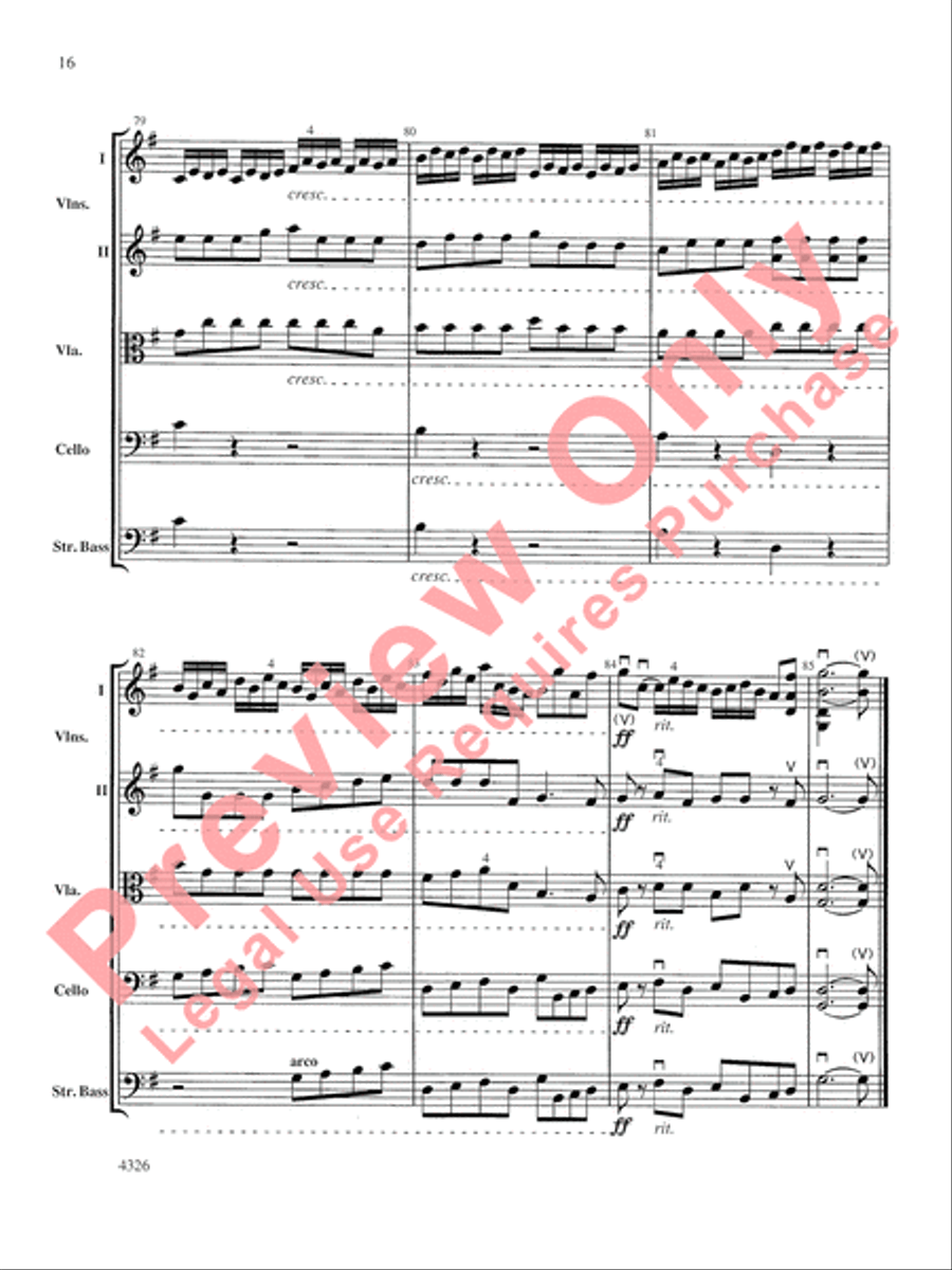 Fiocco Allegro String Orchestra scores gallery preview page 17
